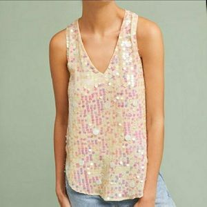 Anthropologie sequin Top